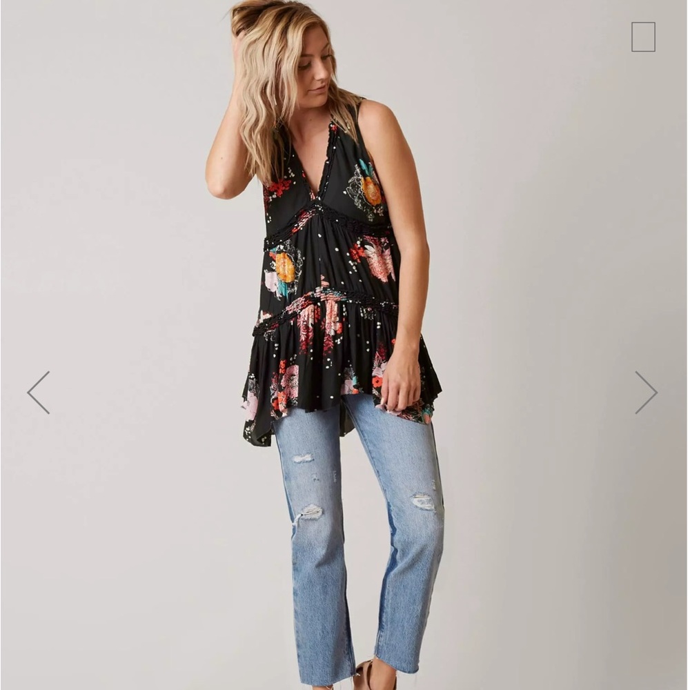 Free People Floral Blouse